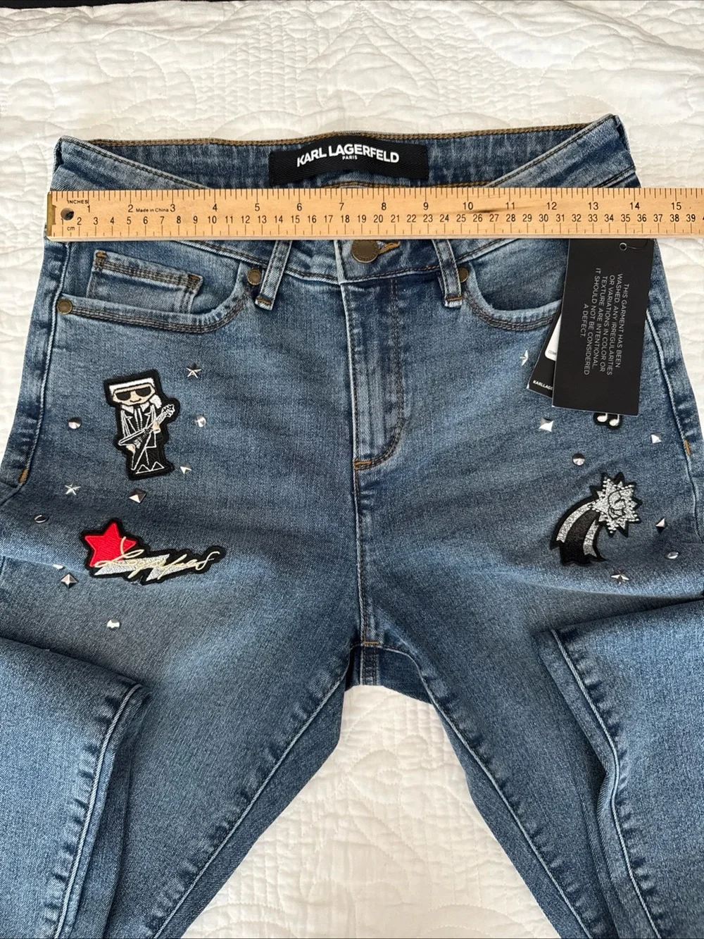 Karl Lagerfeld Jeans Skinny with Red Star Patch - Picture 8 of 13